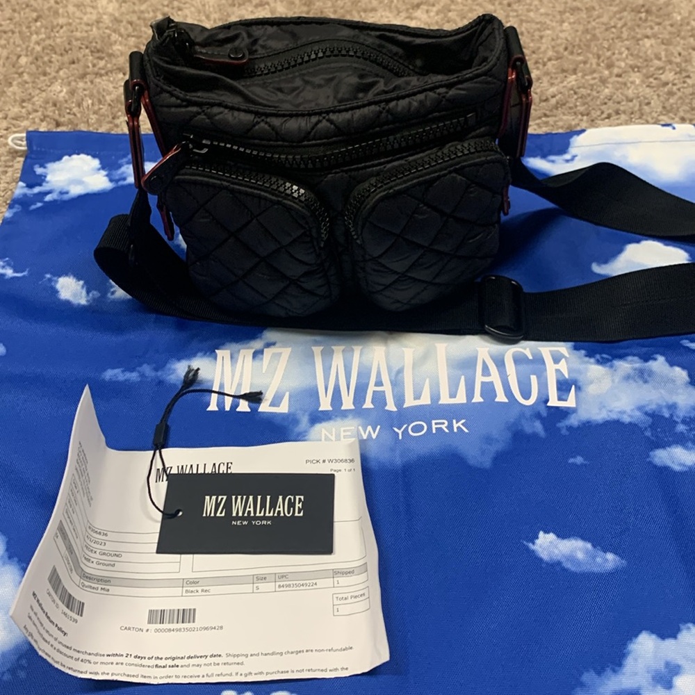 MZ Wallace quilted Mia size Small with small pouch.